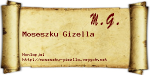 Moseszku Gizella névjegykártya